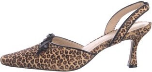 For Love & Lemons Ponyhair Animal Print Slingback Pumps