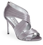 Thumbnail for your product : Nina 'Melizza' Pleated Satin Sandal (Women)