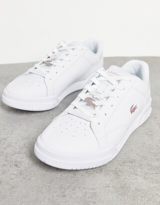 Lacoste Twin Serve cupsole sneakers in white and iridescent - ShopStyle  Trainers \u0026 Athletic Shoes