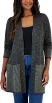 Thumbnail for your product : Karen Scott Women's Cotton Turbo-Print Cardigan, Created for Macy's