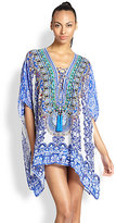 Thumbnail for your product : Camilla Silk Chiffon Lace-Up Short Caftan