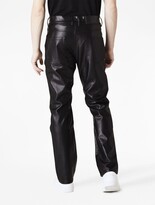 Thumbnail for your product : Pleasures Leather Straight-Leg Trousers