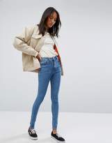 Thumbnail for your product : ASOS Tall TALL Denim Wadded Jacket in Stone