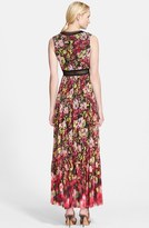 Thumbnail for your product : Jean Paul Gaultier Mesh Trim Floral Print Tulle Maxi Dress