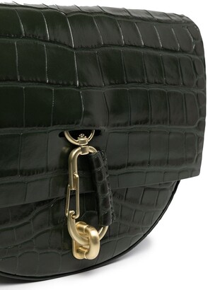 Zac Posen Belay Leather Saddle Crossbody Bag in Black
