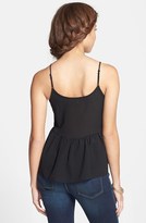 Thumbnail for your product : Lily White Lace Inset Peplum Camisole (Juniors)