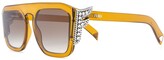 Thumbnail for your product : Fendi Embellished Square-Frame Sunglasses