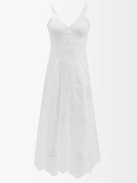 Thumbnail for your product : Dolce & Gabbana Broderie-anglaise Cotton-blend Poplin Dress - White