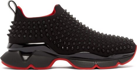 Christian Louboutin Spike Studded Neoprene Trainers - Black - ShopStyle  Sneakers & Athletic Shoes