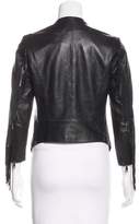 Thumbnail for your product : Rebecca Minkoff Leather Fringe-Accented Jacket