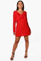 Thumbnail for your product : boohoo Ruffle Detail Shift Dress