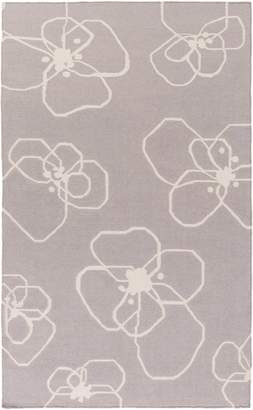 Surya TXT3014-23 Hand Woven 100-Percent Wool Floral and Paisley Accent Rug, 2-Feet by 3-Feet