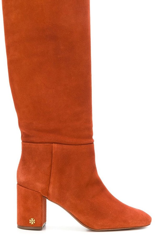 orange suede boots