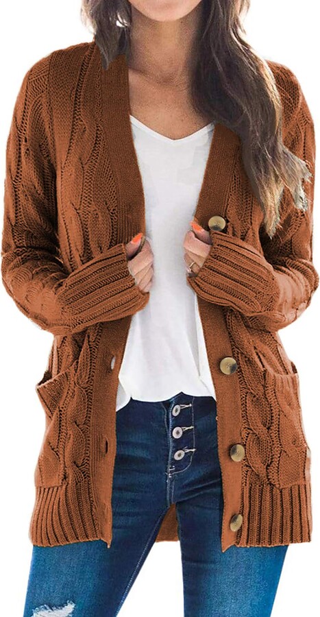 thumbnail image 2 of CZYINXIAN Long Sleeve Cardigans Sweaters For Women Nigeria 2 of 11