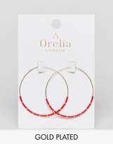 Thumbnail for your product : Orelia Seedbead Hoop Earrings