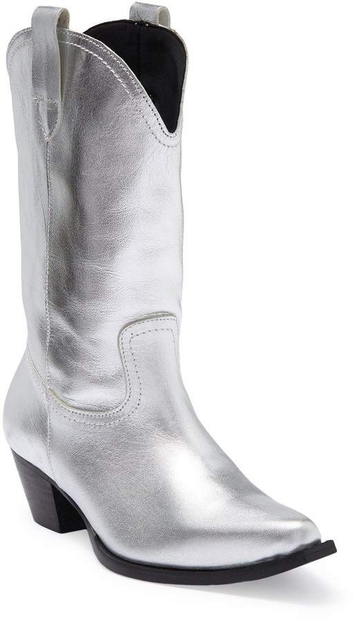 silver cowboy boots