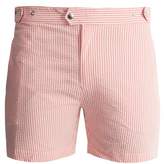 Thumbnail for your product : Solid & Striped The Kennedy Striped Seersucker Swim Shorts - Mens - Pink
