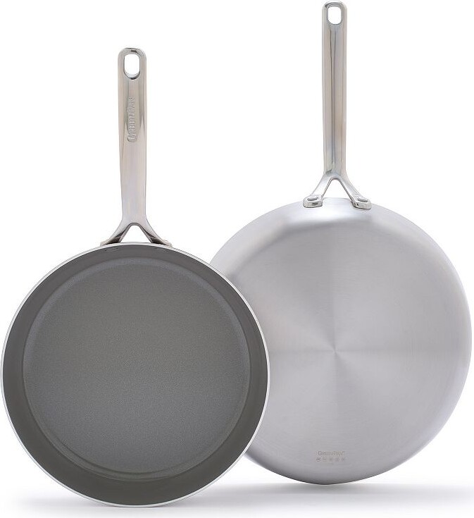 GP5 2pc 10"in and 12"in 5Ply Stainless Steel Frying Pan Set