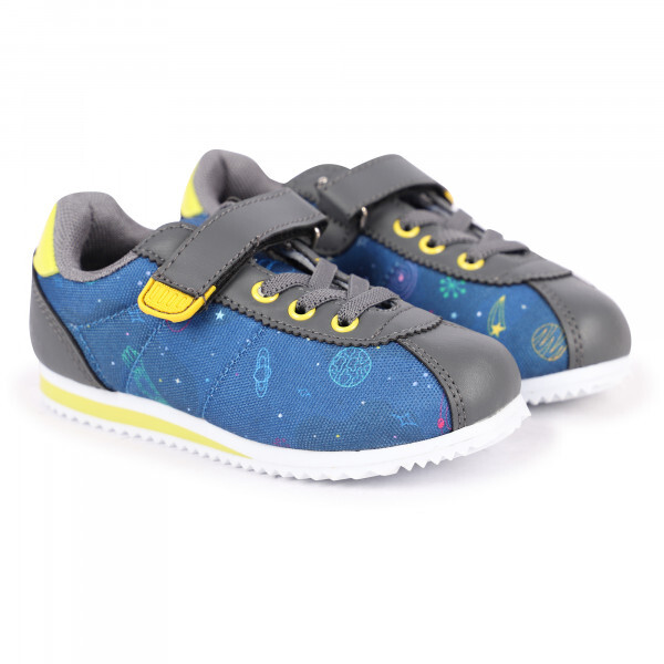 Dudino Kids Footwear Space Print Sneakers with Veggie Leather Detailing in  Blue and Grey - ShopStyle Boys' Shoes