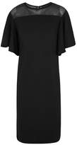 Donna Karan Black Mesh And Crepe Dress