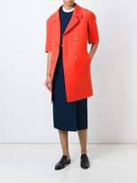 Thumbnail for your product : Jil Sander short sleeve double breasted coat