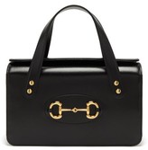 Thumbnail for your product : Gucci 1955 Horsebit Boston Small Leather Handbag - Black