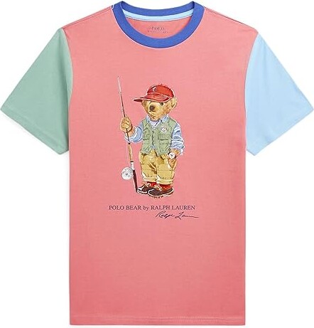 Polo Ralph Lauren Kids Polo Bear Color-Blocked Cotton Tee (Big Kids)  (Desert Rose Multi Key West Bear) Boy's Clothing - ShopStyle