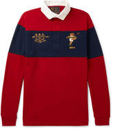 Thumbnail for your product : Polo Ralph Lauren Logo-Embroidered Twill-Trimmed Striped Cotton-Jersey Rugby Shirt