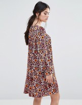 Thumbnail for your product : Traffic People Smock Dress In 70s Floral Print