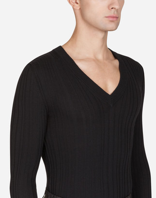 Dolce & Gabbana Wool V-Neck Sweater