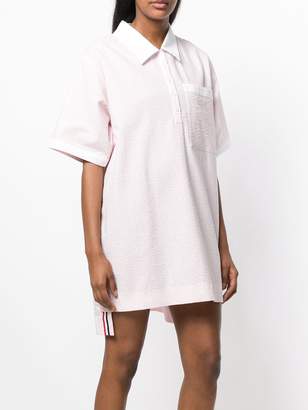 Thom Browne seersucker mini-shirt dress