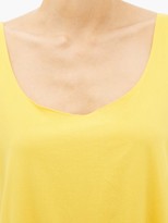 Thumbnail for your product : Rhode Resort Lalla Godet-pleat Cotton Dress - Yellow