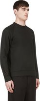 Thumbnail for your product : Public School SSENSE Exclusive Dark Green Lambskin Panel Sweater