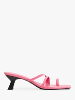 Thumbnail for your product : MANGO Strappy Leather Heeled Mules, Pink