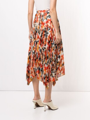 Proenza Schouler Floral-Print Pleated Skirt