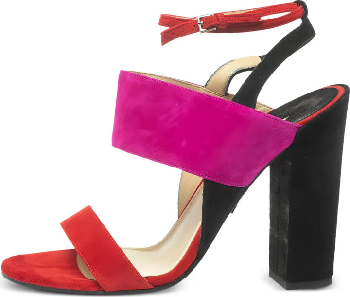 Paul Andrew pre-owned 120mm Xiamen block-heel colourblock sandals