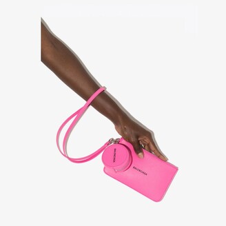 pink balenciaga clutch