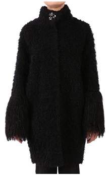Blugirl Women's Black Acrylic Coat.