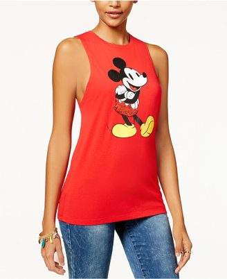 Disney Juniors' Embellished Mickey Mouse Graphic Tank Top