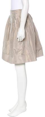 Monique Lhuillier Silk Knee-Length Skirt