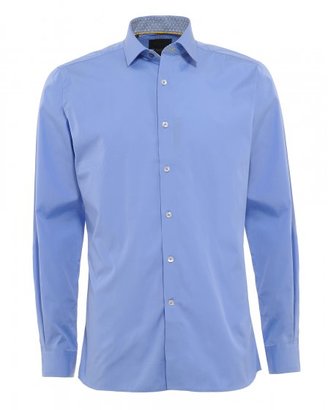 Duchamp Ford Blue Long Sleeve Regular Fit Shirt