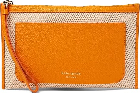 Kate Spade Ava Canvas Wristlet Wallet Women's Handbags Turmeric