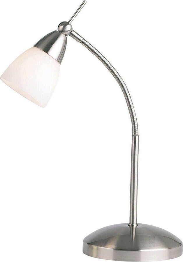 Loops Touch Dimmer Table Lamp Light Satin Chrome & Glass Shade Classic Readi ShopStyle