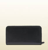 Thumbnail for your product : Gucci Handwoven Leather Zip Around Wallet