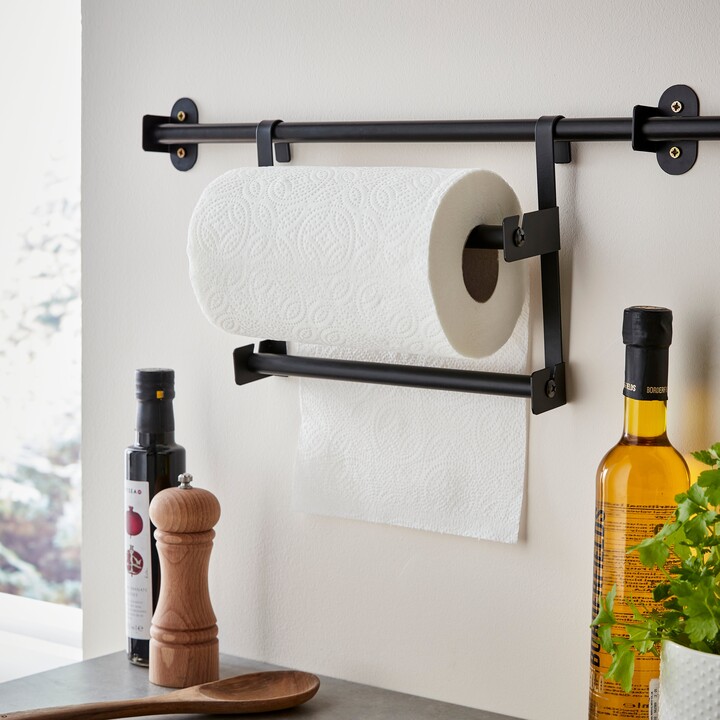 Dunelm Matt Black Hanging Kitchen Roll Holder Black ShopStyle