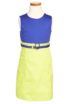 Thumbnail for your product : Milly Minis 'Combo' Belted Dress (Toddler Girls, Little Girls & Big Girls)