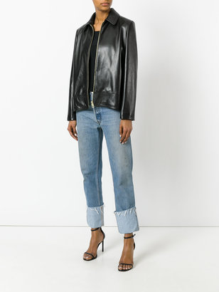 Lanvin collared leather jacket