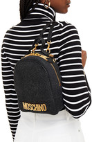 Thumbnail for your product : Moschino Glittered Leather Backpack