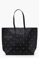 Thumbnail for your product : boohoo Mia Pearl Studded Shopper Bag
