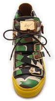 Thumbnail for your product : Giuseppe Zanotti Strappy Camo Sneakers